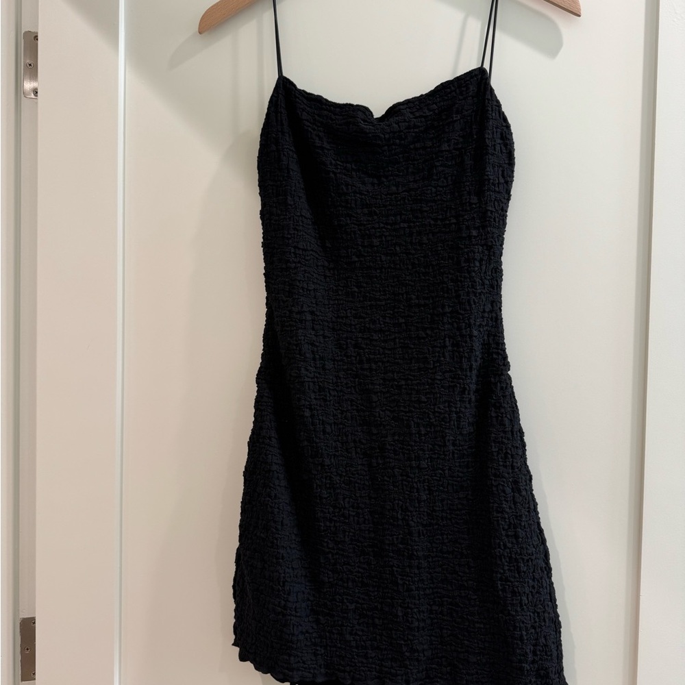 Elegant Black Textured Dress
